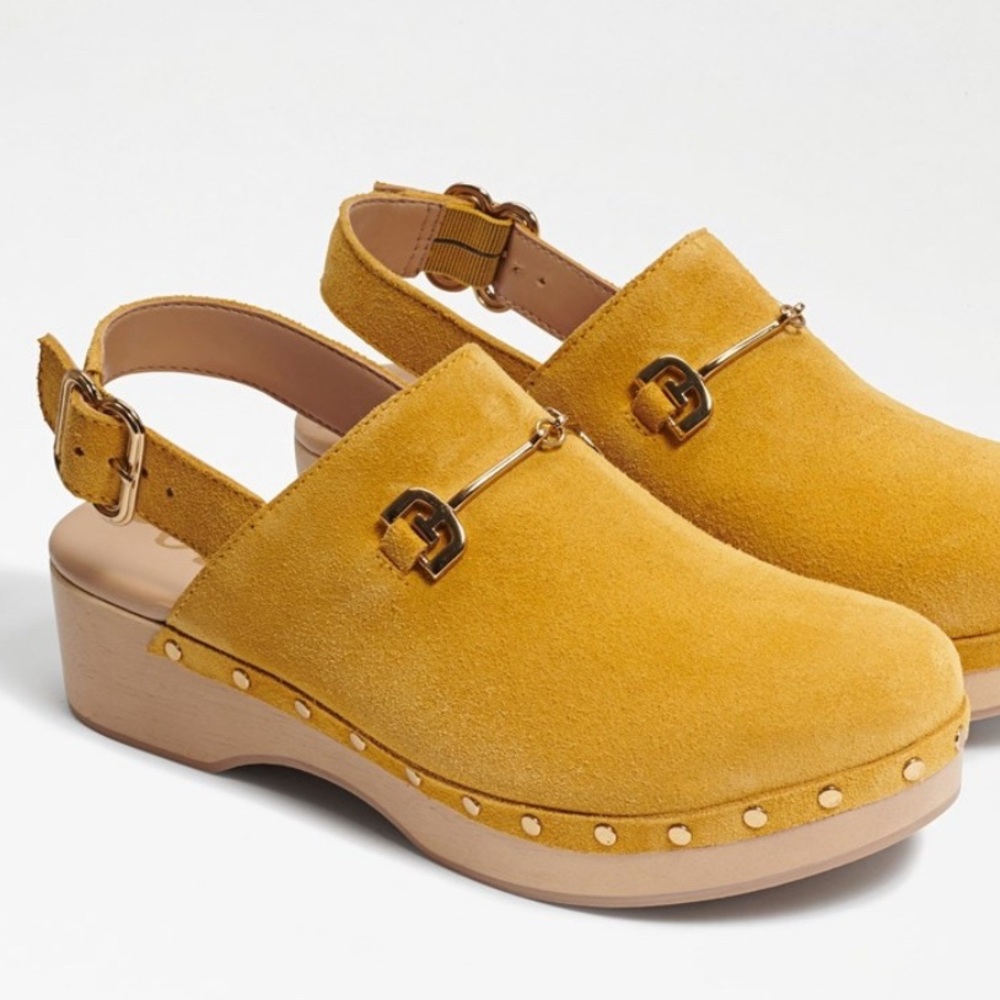 Sam Edelman Hilda bit Tan Suede Women's Clogs